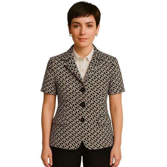 Short Sleeve Blazer The Limited Jacket Coat 3 Button Women's Medium WOMAN'S - Picture 1 of 8